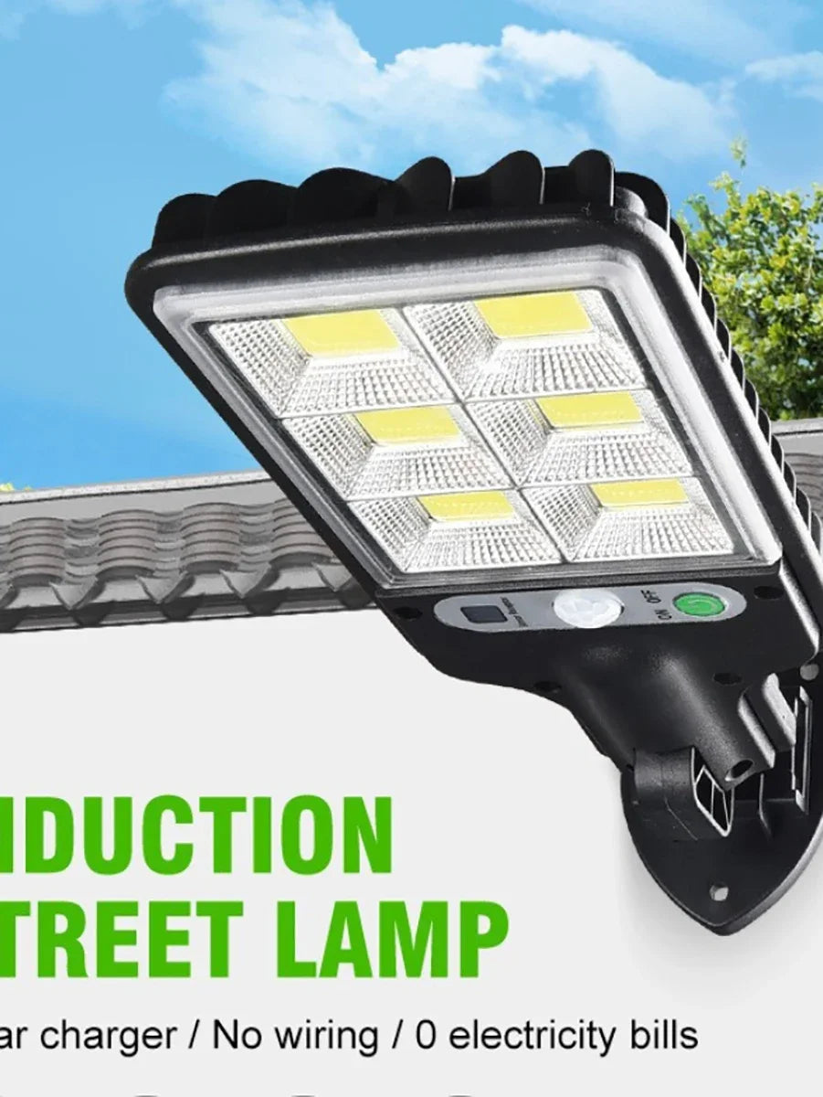 72COB Solar Outdoor Led Courtyard Wall Lamp Human Body Induction Garden Terrace Garage Door Street Lamp