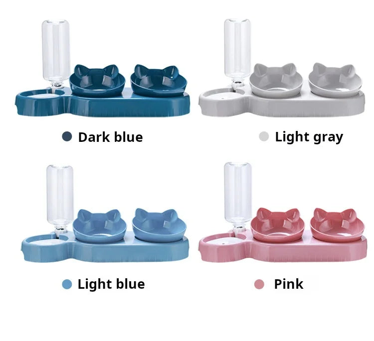 3-in-1 Gravity Pet Water & Food Bowl Set