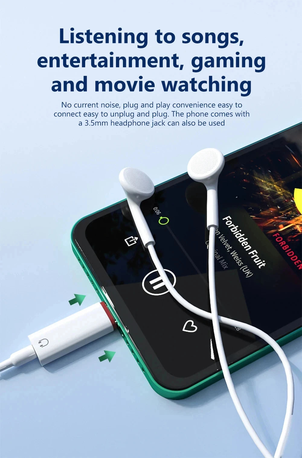 NNBILI Type c To 3.5mm Earphone Adapter 3.5 Jack USB C Audio Converter for iPhone 15 Samsung USB C to 3.5mm Headphone Connector
