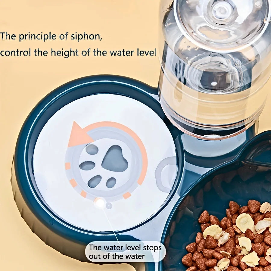 3-in-1 Gravity Pet Water & Food Bowl Set