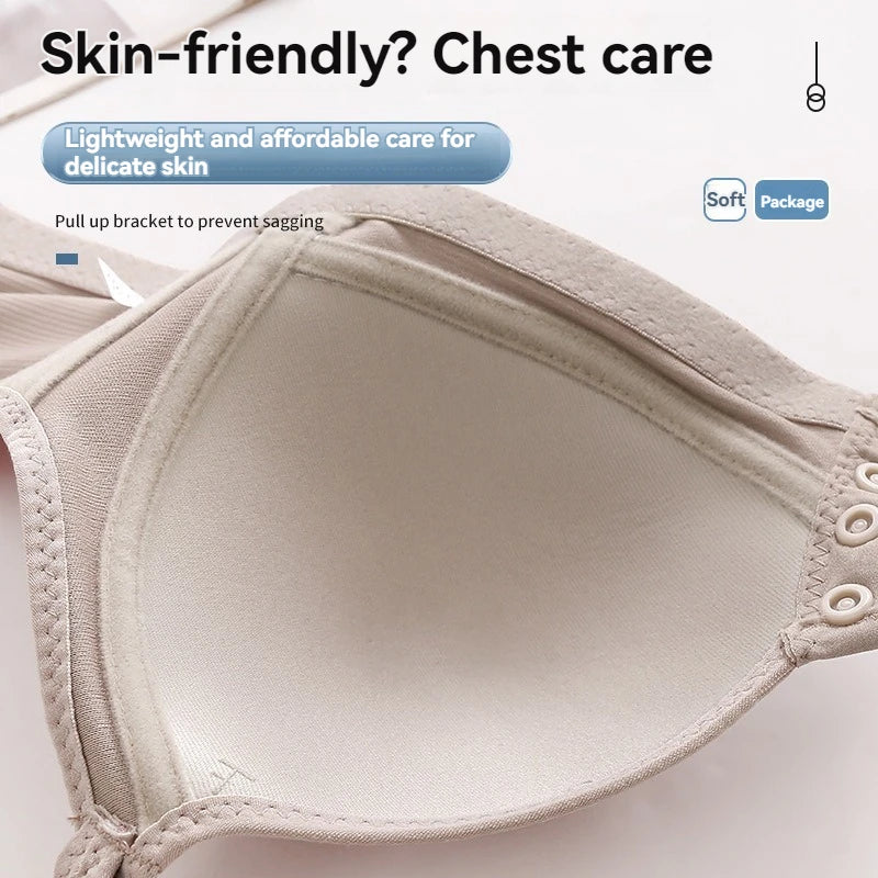 New Large Size Front Buckle Sexy Push up WOMEN'S Bra Adjustable Thin Cup Breathable Comfortable Middle-aged Mom Ladies Underwear
