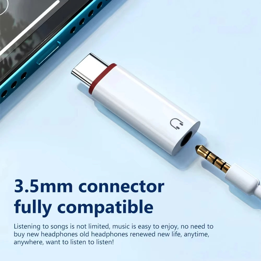 NNBILI Type c To 3.5mm Earphone Adapter 3.5 Jack USB C Audio Converter for iPhone 15 Samsung USB C to 3.5mm Headphone Connector