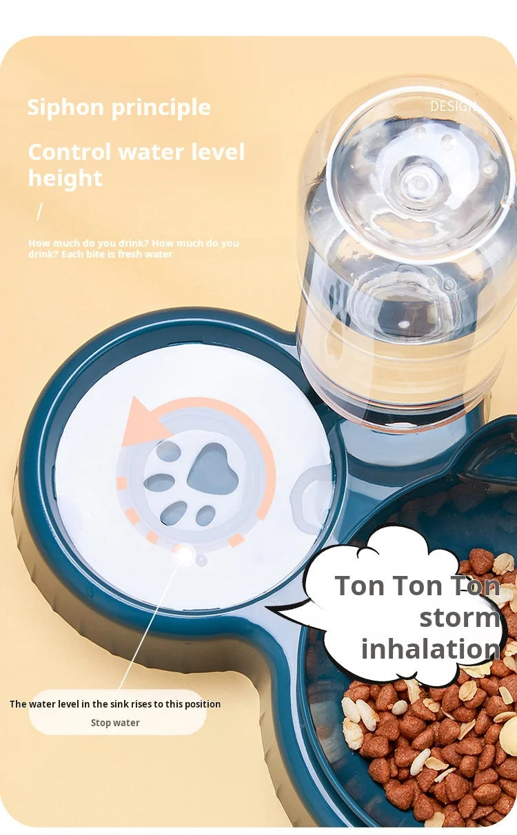 3-in-1 Gravity Pet Water & Food Bowl Set