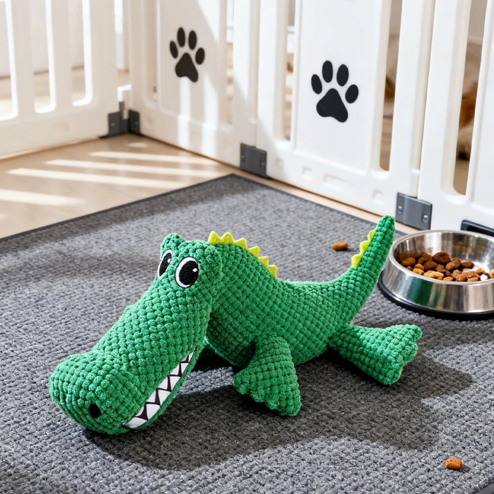 Dinosaur Squeaky Plush Chew Toy for Dogs & Cats