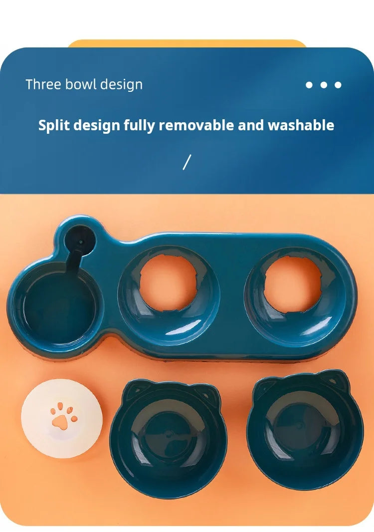 3-in-1 Gravity Pet Water & Food Bowl Set