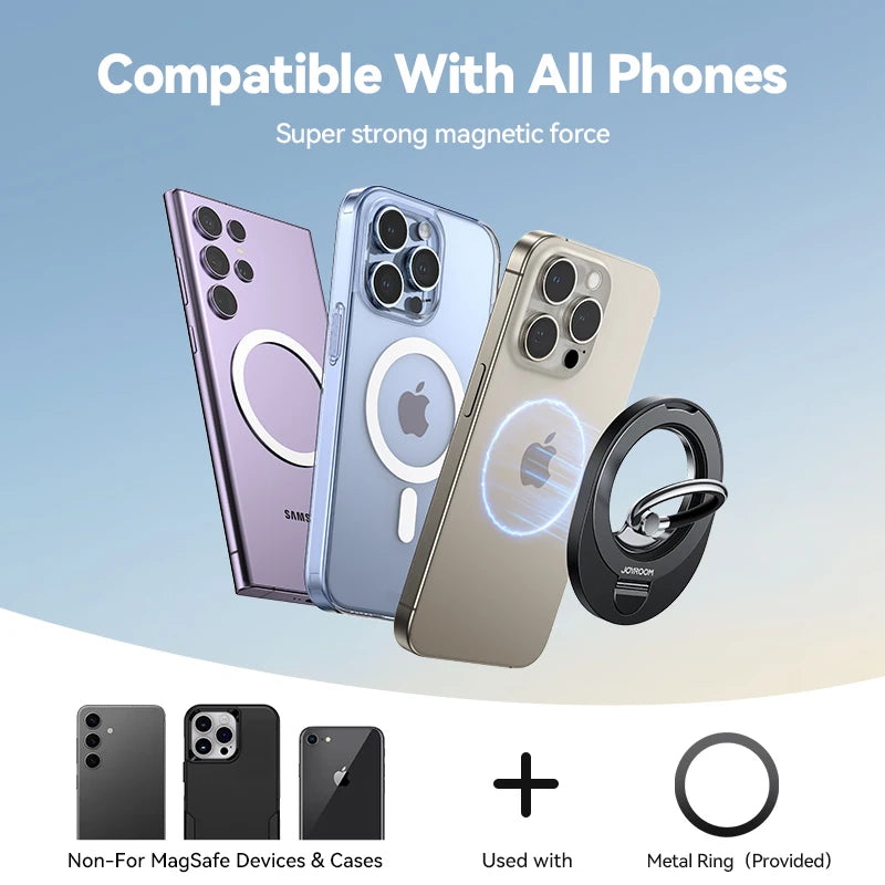 Joyroom Ring Phone Holder For Magsafe For iPhone Kickstand Ring Magnetic Phone Grip Holder Stand For iPhone 16 15 14 13 Pro Max