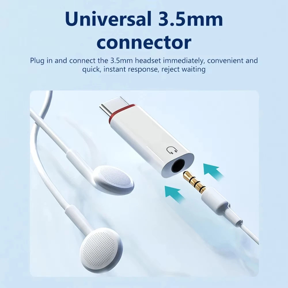 NNBILI Type c To 3.5mm Earphone Adapter 3.5 Jack USB C Audio Converter for iPhone 15 Samsung USB C to 3.5mm Headphone Connector