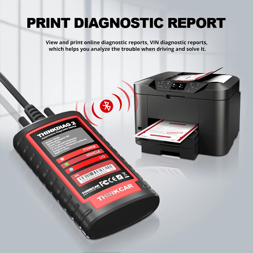 THINKCAR Thinkdiag 2 OBD2 Scanner Support CAN FD Protocols Fit For GM Car Brands Free Full Softwares 16 Reset Functions ECU Code
