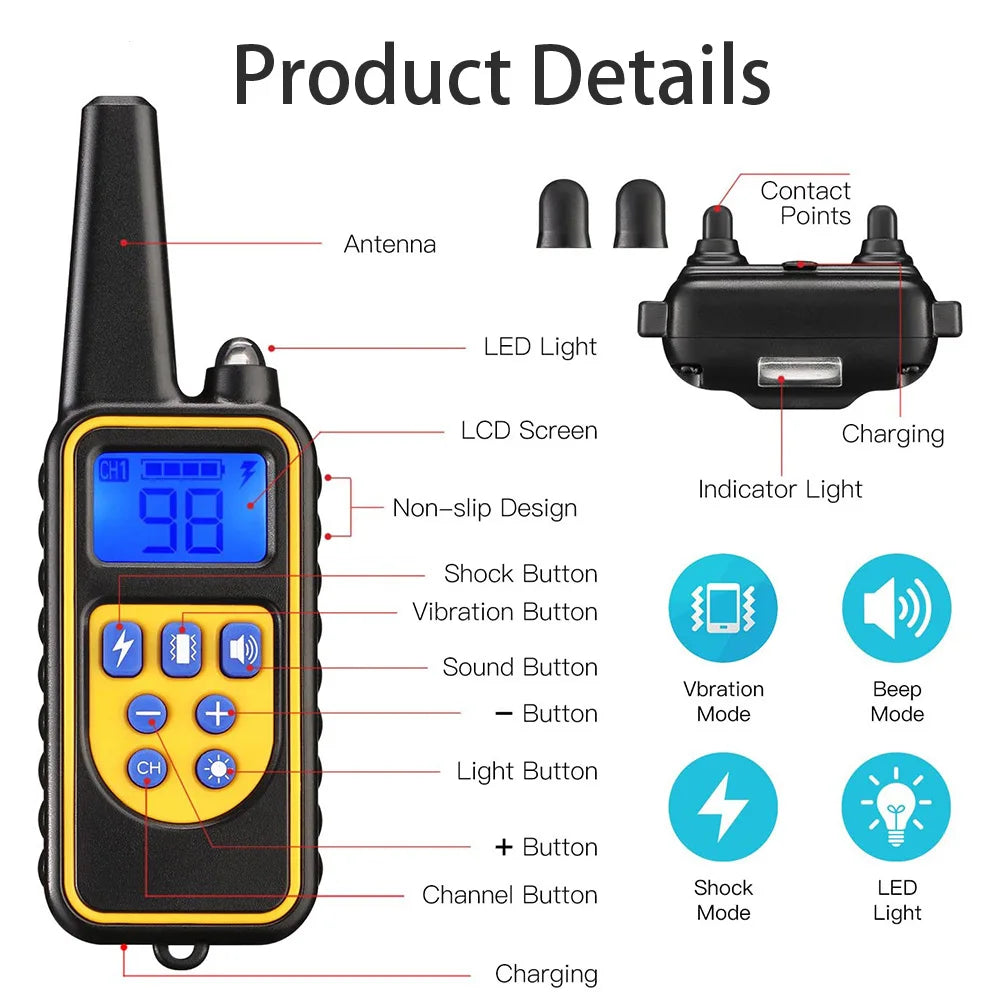 Waterproof Remote Training Collar for Dogs
