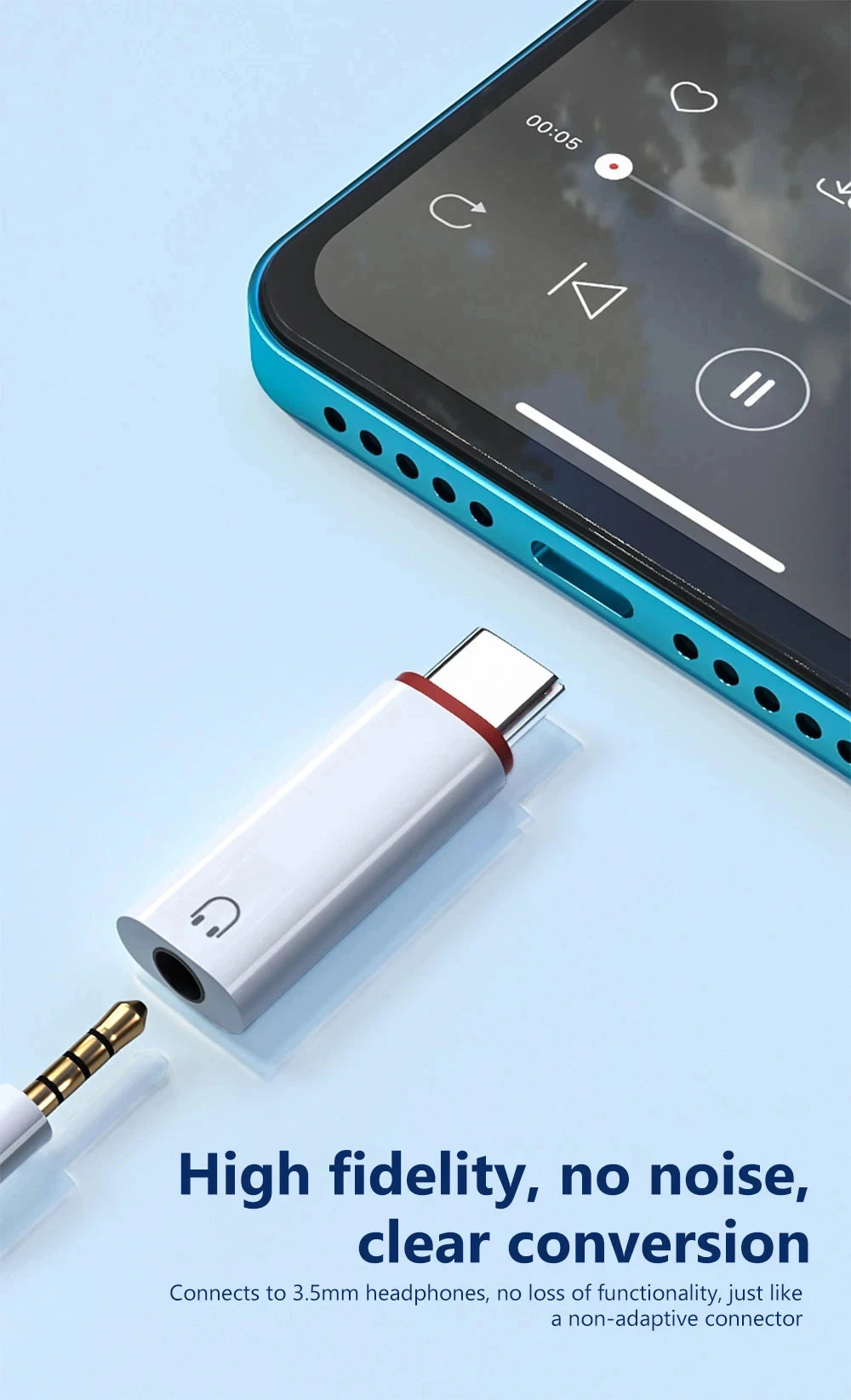 NNBILI Type c To 3.5mm Earphone Adapter 3.5 Jack USB C Audio Converter for iPhone 15 Samsung USB C to 3.5mm Headphone Connector